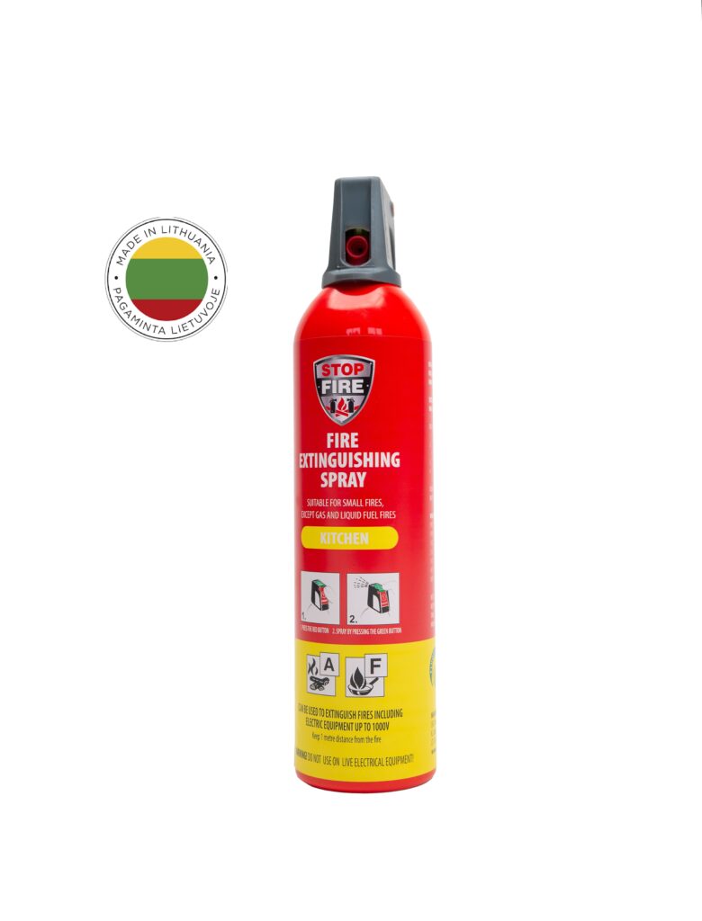 REINOLDMAX Kitchen aerozolinė gesinimo priemonė virtuvei, aliejaus ir riebalų gaisrams 750 ml