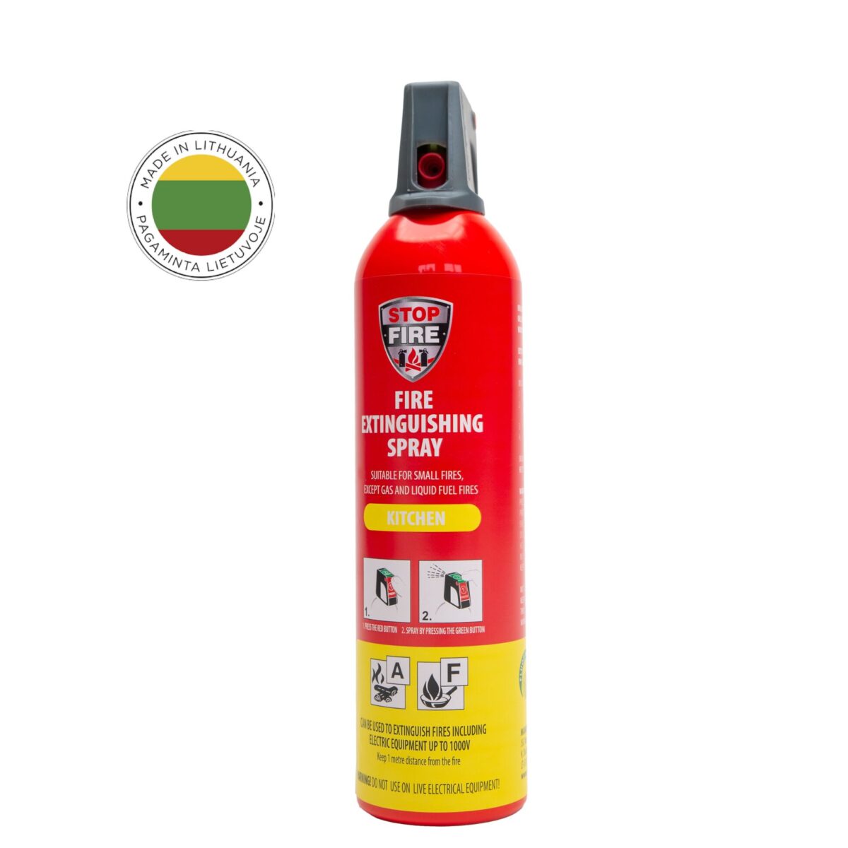 REINOLDMAX Kitchen aerozolinė gesinimo priemonė virtuvei, aliejaus ir riebalų gaisrams 750 ml